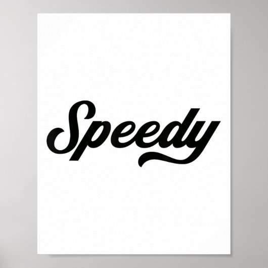 Funny Running Geschenke Speedy , Uni-Erwachsene, B Poster (Vorne)