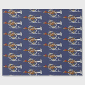 Funny Running Hühner Cartoon Muster Geschenkpapier (Flach)