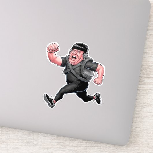 Funny Running Man Aufkleber (Detail)