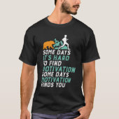 Funny Running Motivation zu laufen gejagt von Bäre T-Shirt (Vorderseite)