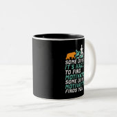 Funny Running Motivation zu laufen gejagt von Bäre Zweifarbige Tasse (VorderseiteRechts)