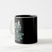 Funny Running Motivation zu laufen gejagt von Bäre Zweifarbige Tasse (Vorderseite Links)
