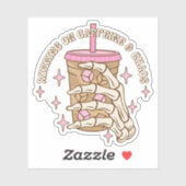 Funny Running on Caffein and Chaos Vinyl Sticker (Blatt)