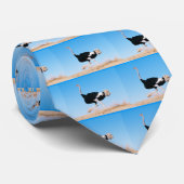 Funny Running Ostrich Foto Muster Krawatte (Gerollt)