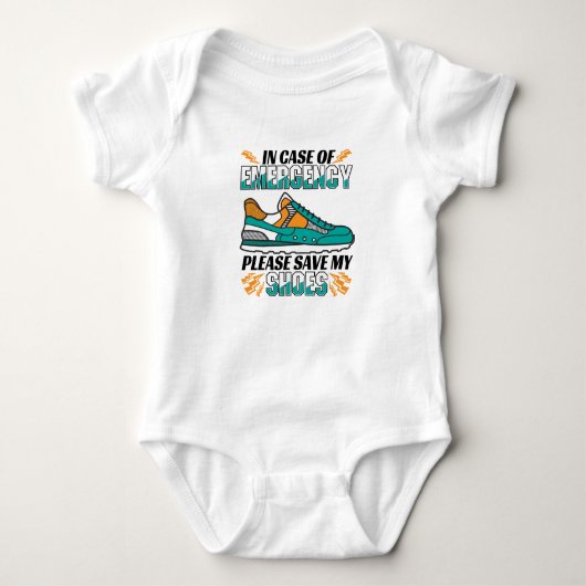 Funny Running Quote - Meine Schuhe Rett Baby Strampler (Vorderseite)