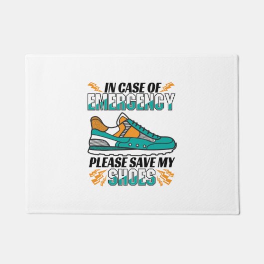 Funny Running Quote - Meine Schuhe Rett Fußmatte (Vorderseite)