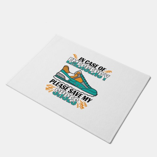 Funny Running Quote - Meine Schuhe Rett Fußmatte (Schrägansicht)