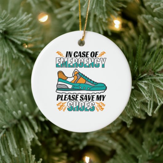 Funny Running Quote - Meine Schuhe Rett Keramik Ornament (Baum)