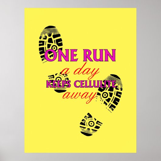 Funny Running Quote - Motivierend Fitness Poster (Vorne)