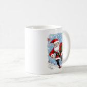 Funny Running Santa Claus Kaffeetasse (VorderseiteRechts)