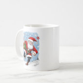 Funny Running Santa Claus Kaffeetasse (Vorderseite Links)