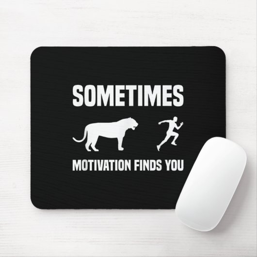 Funny Running Shirt Sport Runner Tiger Motivation Mousepad (Mit Mouse)