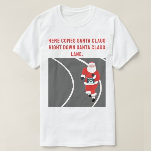 Funny Running Track Weihnachten T - Shirt (Design vorne)
