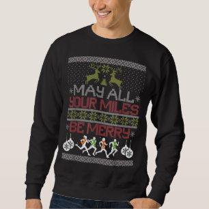 Funny Running Ugly Weihnachten Sweatshirt