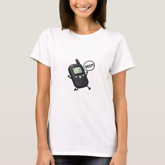Funny Running Vintage Cellphone T-Shirt (Vorderseite)