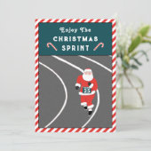 Funny Running Weihnachtskarten (Stehend Vorderseite)
