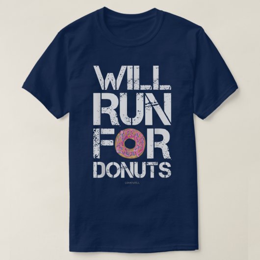 Funny Running wird für Donuts laufen T-Shirt (Design vorne)