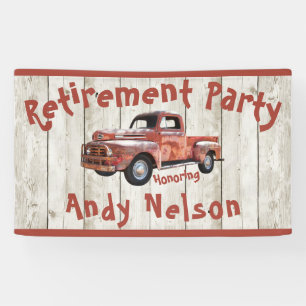 Funny Russe Retirement Party Banner