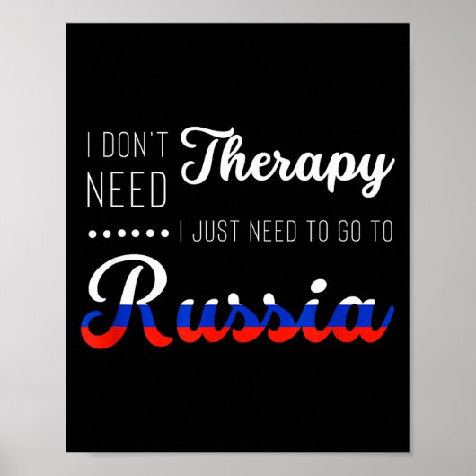 Funny Russia Summer Vacation Travel Souvenir Quote Poster (Vorne)
