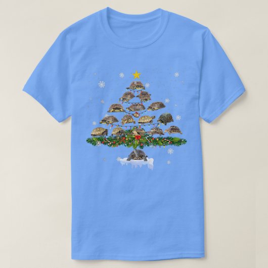 Funny Russian Tortoise Weihnachtsbaum T-Shirt Orna (Design vorne)