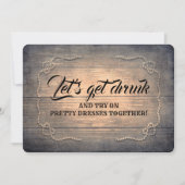 Funny Rustic Bridesmaid / Trauzeugin Vorschlag Einladung (Vorderseite)