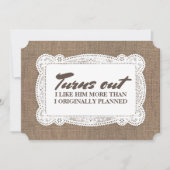 Funny Rustic Bridesmaid / Trauzeugin Vorschlag Einladung (Vorderseite)