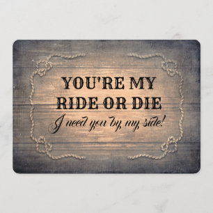 Funny Rustic Bridesmaid / Trauzeugin Vorschlag Einladung