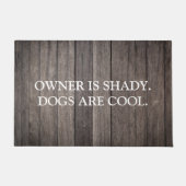Funny Rustic Holzhunde sind Cool Fußmatte (Vorderseite)