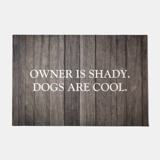 Funny Rustic Holzhunde sind Cool Fußmatte (Vorderseite)