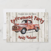 Funny Rustic Rentirement Party Einladung (Vorderseite)