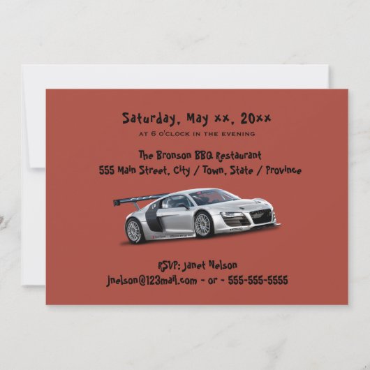 Funny Rustic Rentirement Party Einladung (Rückseite)