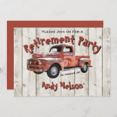 Funny Rustic Rentirement Party Einladung (Vorne/Hinten)
