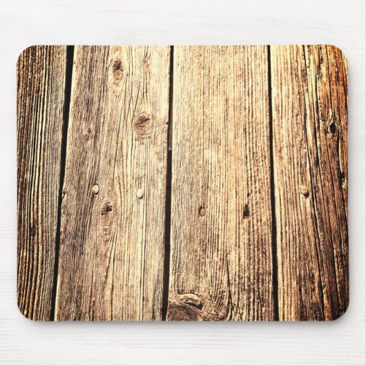 Funny Rustic Weathered Barn Holz Textur Mousepad (Vorne)