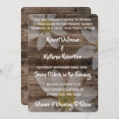 Funny & Rustic Wedding Einladung (Vorne/Hinten)