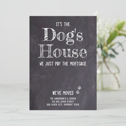 Funny Rustic Wir haben Bewegung Hunde bewegen Ankü Ankündigung (Stehend Vorderseite)