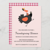 Funny & Rustikal Türkei Erntedank Einladung (Vorne/Hinten)