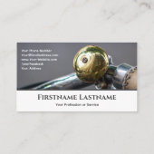 Funny rusty bike bell for Bicycle Repair Shops Visitenkarte (Rückseite)