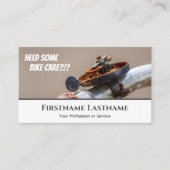 Funny rusty bike bell for Bicycle Repair Shops Visitenkarte (Vorderseite)