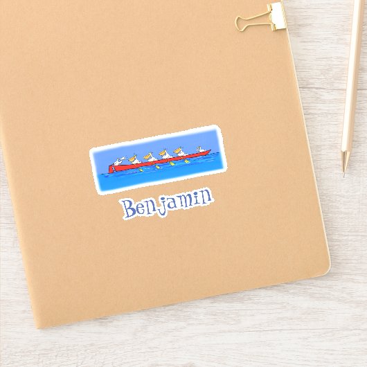 Funny Ruwing Crew pelicans Cartoon Illustration Aufkleber (Notizbuch)