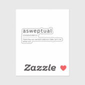 Funny Ruwing dictionary definition als Aufkleber (Blatt)