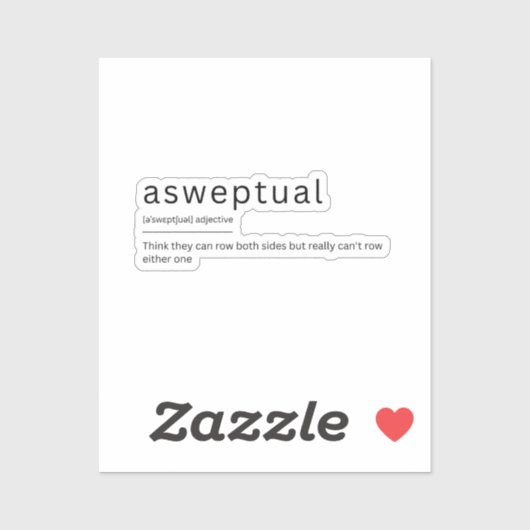 Funny Ruwing dictionary definition als Aufkleber (Blatt)