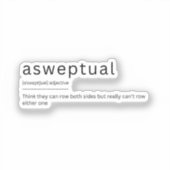 Funny Ruwing dictionary definition als Aufkleber (Vorderseite)