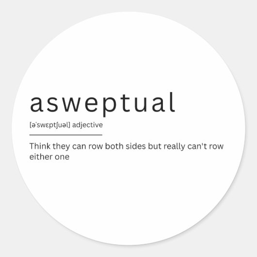 Funny Ruwing dictionary definition als Runder Aufkleber (Vorderseite)