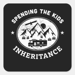 Funny RV Motorhome Camper Camping Geschenk Quadratischer Aufkleber