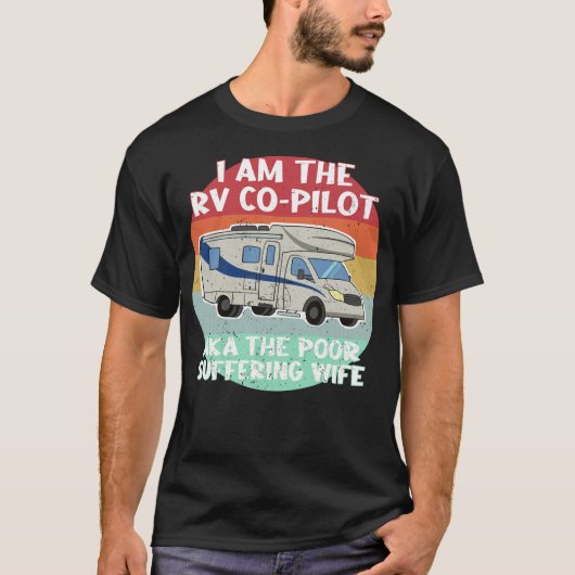 Funny RV Motorhome Co-Pilot Geschenk für Ehefrau T-Shirt (Vorderseite)