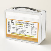 Funny RX Custom Metal Lunch Box (Rückseite)