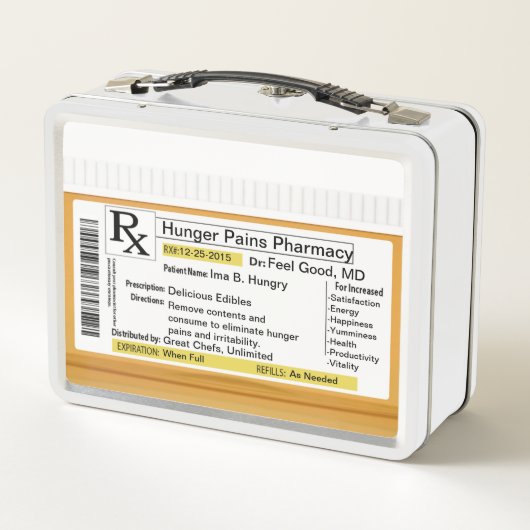 Funny RX Custom Metal Lunch Box (Rückseite)