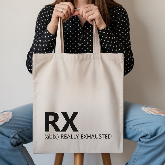 Funny RX Really Exhausted Tote Gift for Lab Techs Tragetasche