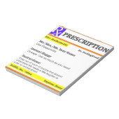 Funny Rx Rezept Notizblock (Rotiert)