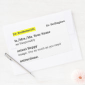 Funny Rx Rezept Rechteckiger Aufkleber (Umschlag)